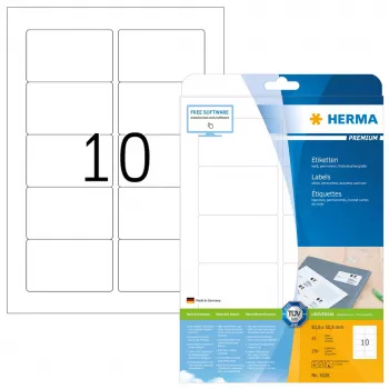 Itseliimautuva tulostintarra HERMA Labels Premium A4 83,8x50,8 mm