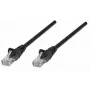Intellinet verkkopatch-kaapeli, Cat5e, 10 m, musta, CCA, U/UTP, PVC, RJ45, kullatut kontaktit, taittosuoja, vedonpoisto, elinikäinen takuu