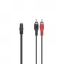 Hama 00205186 audiokaapeli 0,1 m 2 x RCA 3,5 mm musta, punainen