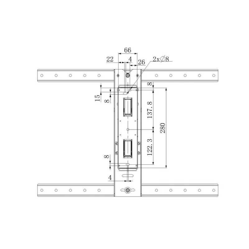 Asennusvarsi Multibrackets M VESA Flexarm Thin musta