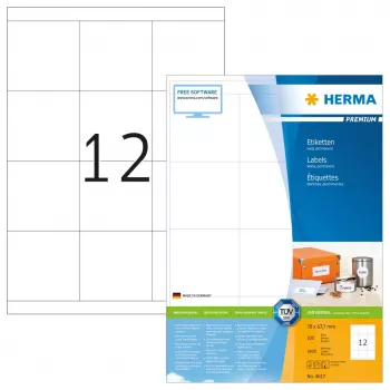 Itseliimautuva tulostintarra HERMA Labels Premium A4 70x67.7 mm