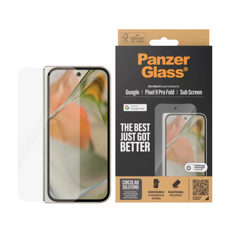 PanzerGlass® näytönsuoja Google Pixel 9 Pro Fold | Ultra-Wide Fit