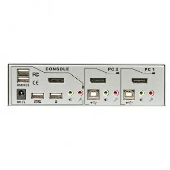 Lindy 2 portin KVM-kytkin Pro USB 2.0, DisplayPort 1.2 with TTU