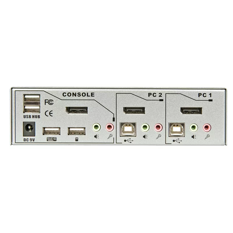 Lindy 2 portin KVM-kytkin Pro USB 2.0, DisplayPort 1.2 with TTU