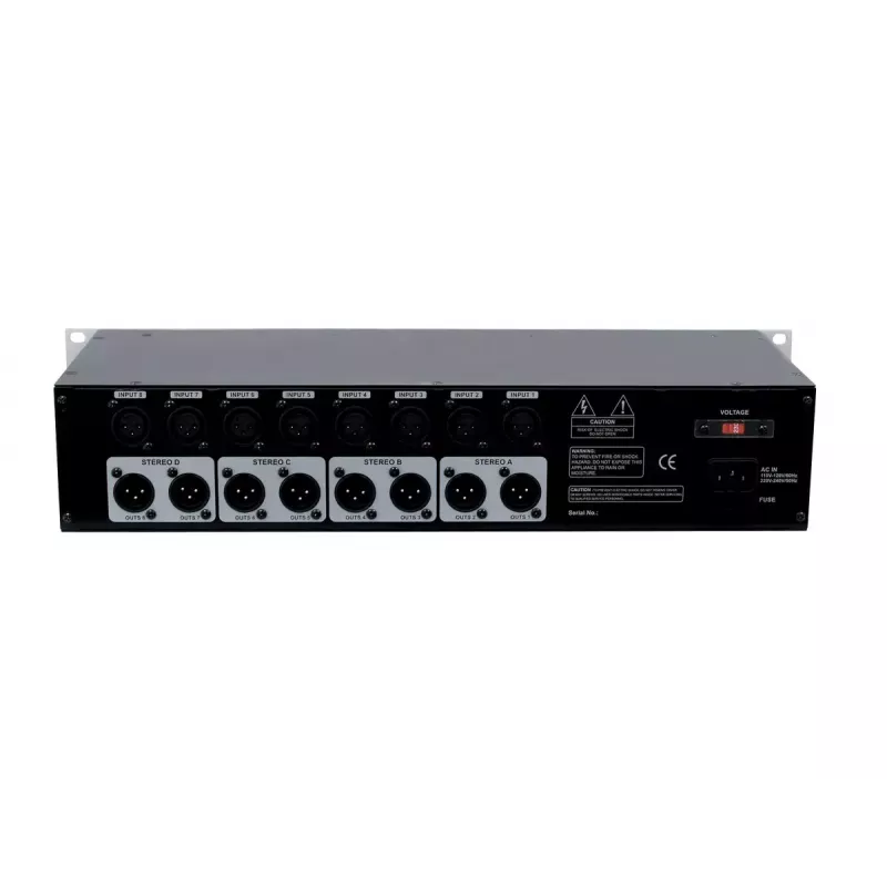 Mikseri Omnitronic MZD-88 8 kanavaa 20 - 20000 Hz hopea