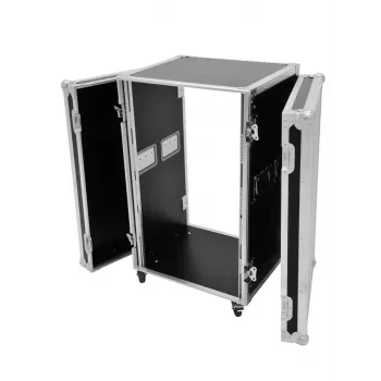 Flightcase Roadinger 30109127 koivu musta hopea 29,2 kg