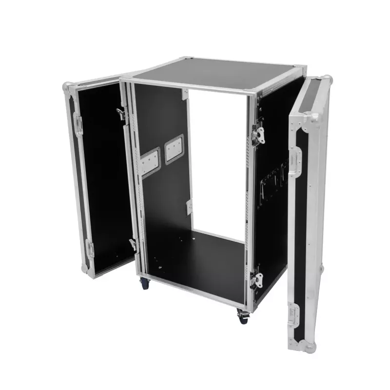 Flightcase Roadinger 30109127 koivu musta hopea 29,2 kg