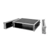 Flightcase Roadinger 30109095 koivu musta hopea 9,8 kg