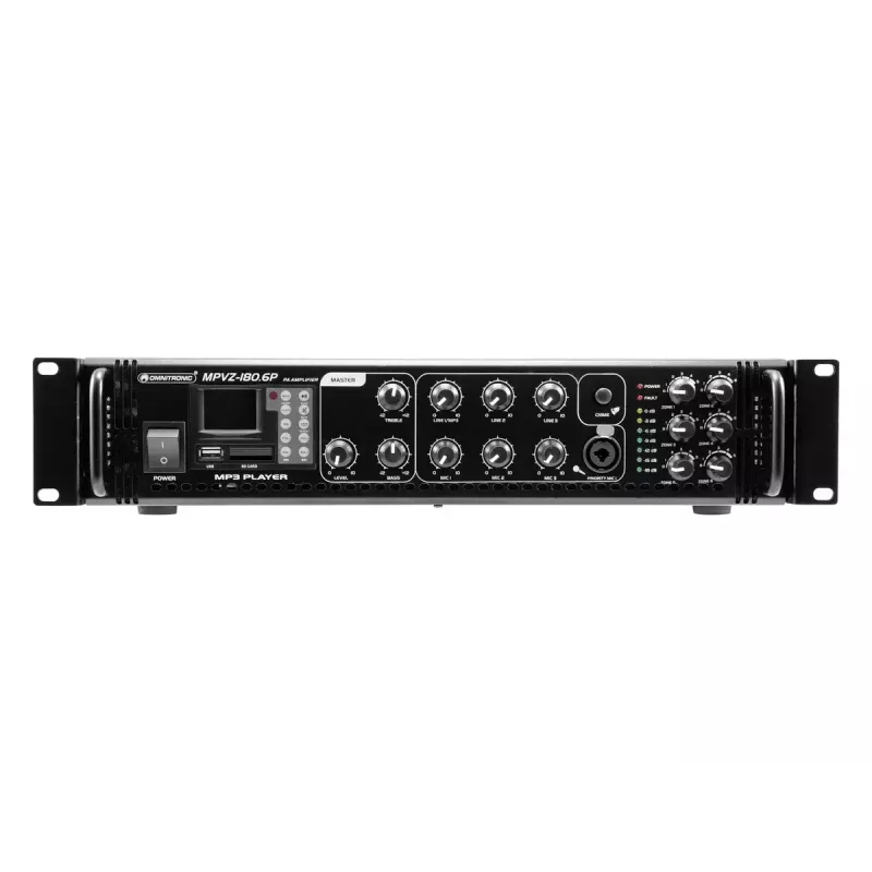 Äänenvahvistin Omnitronic 80709782 180 W luokka A/B musta