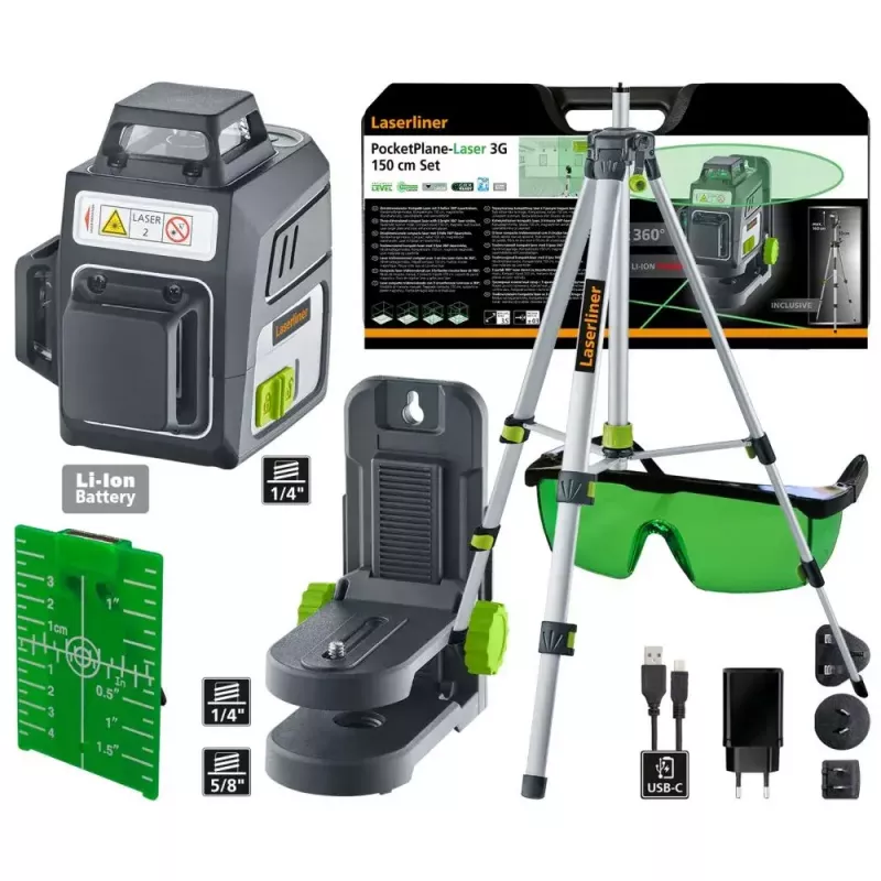 Viivalaser Laserliner PocketPlane-Laser 3G tarkkuus 0,3 mm/m