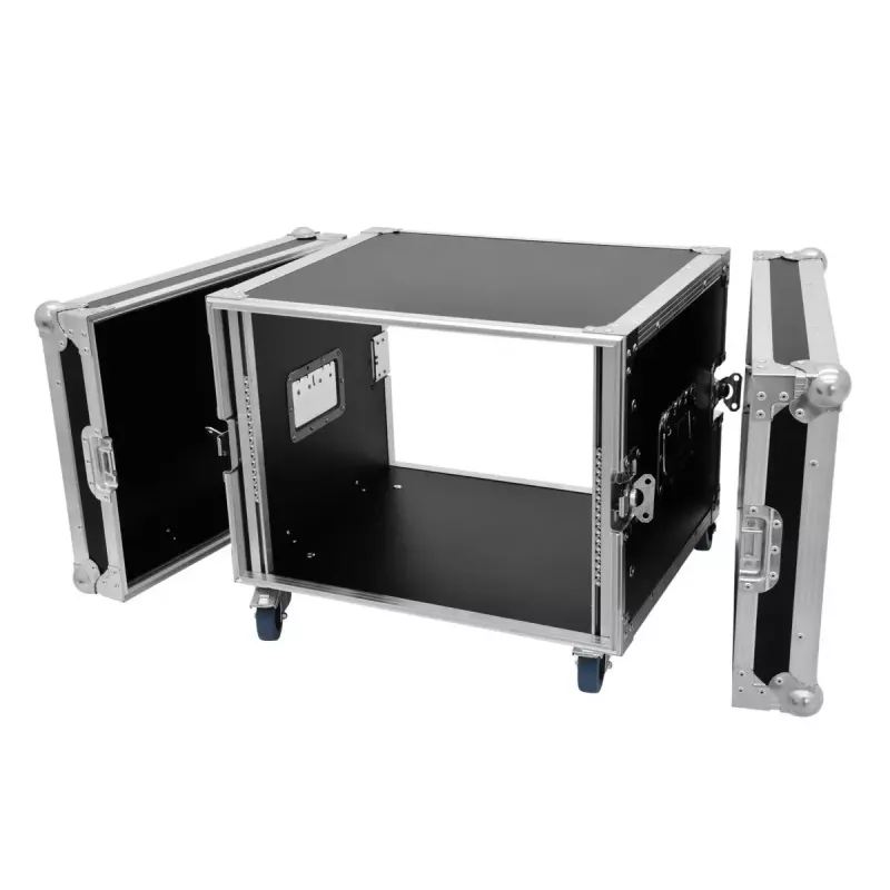 Flightcase Roadinger 30109112 koivu musta hopea 22 kg