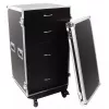 Flightcase Roadinger 30126432 vaneri musta hopea 64,5 kg