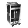 Flightcase Roadinger 30110000 vaneri musta hopea