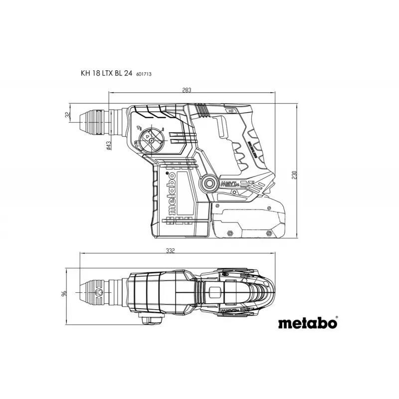 Poravasara Metabo KH 18 LTX BL 24