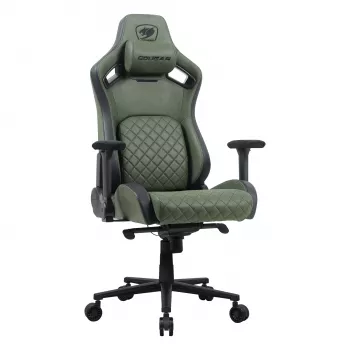 Yleispelituoli Cougar DEFENSOR S ARMY vihreä F — pehmustettu istuin, 150 kg max, L 760 × S 690 mm, K 129,5–137 cm