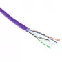 ACT Cat 6A U/UTP solid installation -kaapeli, LSZH, CPR euroclass ECA 23AWG, violetti 500 metriä