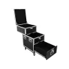 Flightcase Roadinger 30126430 vaneri 38 kg musta hopea