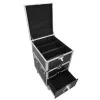 Flightcase Roadinger 30126430 vaneri 38 kg musta hopea
