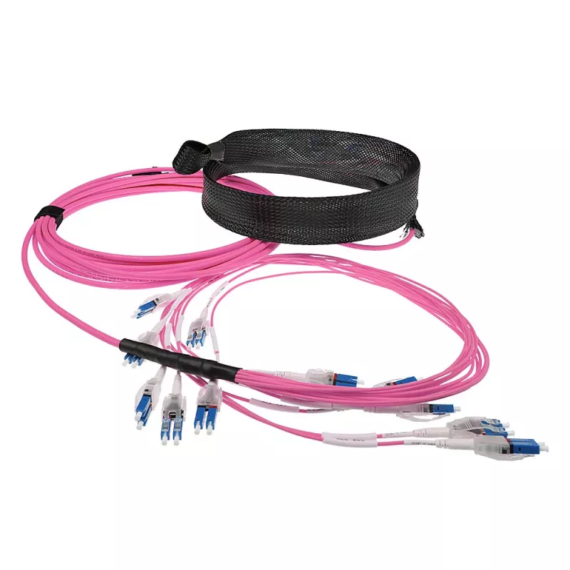 ACT 45 metriä multimode 50/125 OM4 valmiiksi koottu kuitukaapeli 24F LC Polarity Twist