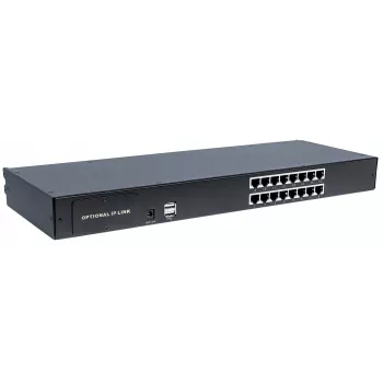 Intellinet modulaarinen 16-porttinen CAT5 VGA KVM-kytkin, käytettäväksi tuotenumerojen 507622, 507738, 507981, 507998, 508025, 508032, 508049 & 508056 kanssa