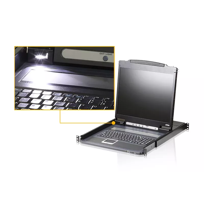 ATEN CL3000N 19 tuuman kevyt LCD KVM -telinekonsoli