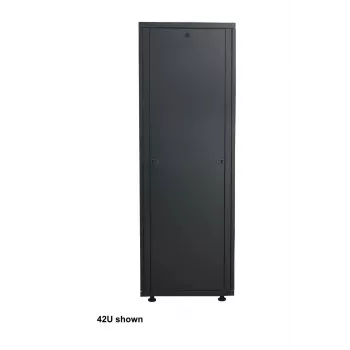 Intellinet 19 tuuman verkkokaappi – vapaasti seisova (Basic), 22HE, 600x800mm (leveys x syvyys), musta, Flatpack, max. 600kg, yhden pisteen ovilukko, yksi lukko per sivuseinä, käytettävä syvyys 123–573 mm, rack, IP20, teräs