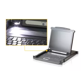 ATEN CL1000N KVM-kytkin telineasennus musta