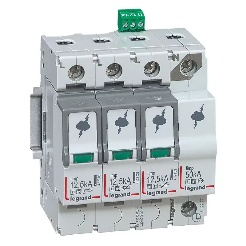 Legrand 412277 SPD ylijännitesuoja T1+T2 3P+N 12,5kA