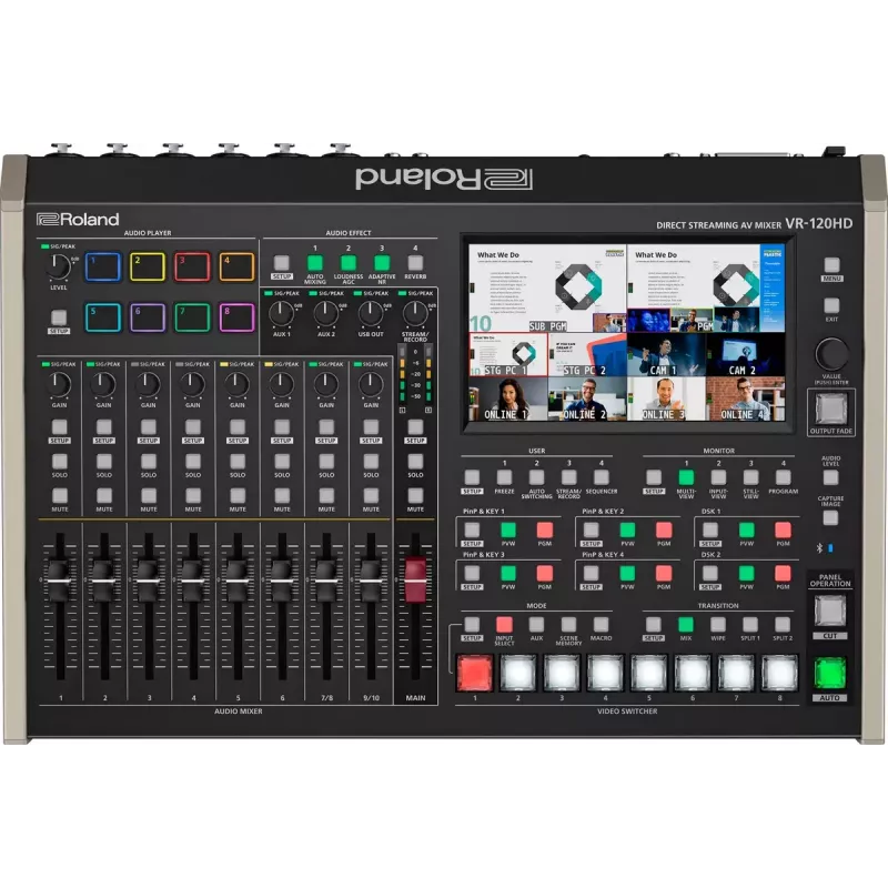 Audiomikseri Roland VR-120HD 42 kanavaa 24 bit 48 kHz musta