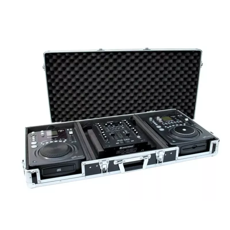 Flightcase Roadinger 30125346 DJ-kontrolleri vaneri musta hopea