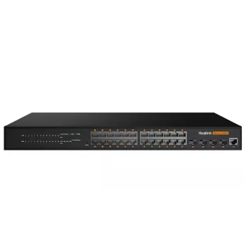 Hallittava L2+ Gigabit Ethernet -kytkin Yealink RCH240 – 24× RJ-45 (10/100/1000), PoE, 56 Gbit/s, räkkiasennus