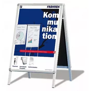 FRANKEN Standard-julistetelinen BSA1, DIN A1 594 x 841 mm, 4-jalkainen runko, sisä-/ulkokäyttöön