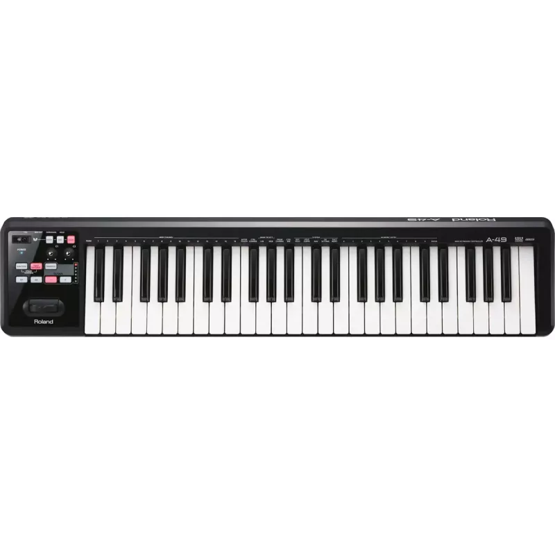 MIDI-kosketinsoitin Roland A-49 49 kosketinta USB musta valkoinen