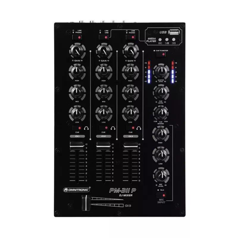 Audiomikseri Omnitronic 10006879 3 kanavaa 20 - 20000 Hz musta