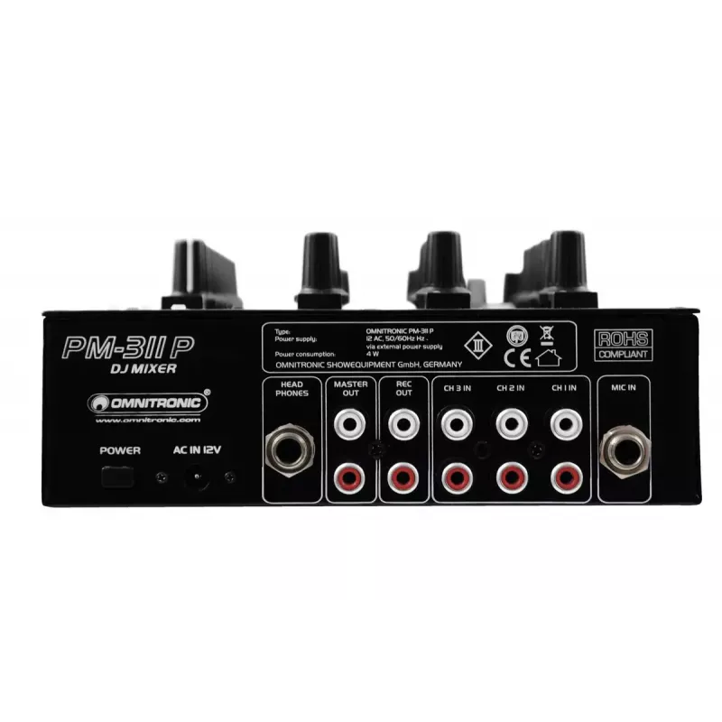 Audiomikseri Omnitronic 10006879 3 kanavaa 20 - 20000 Hz musta