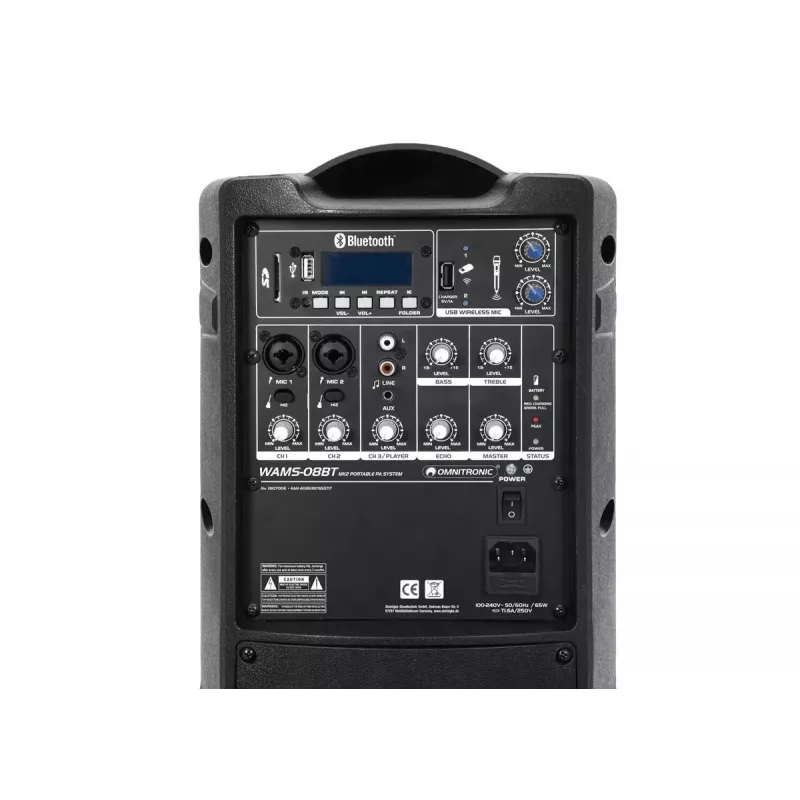 2-tiekaiutin Omnitronic WAMS-08BT MK2