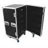 Flightcase Roadinger 30126428 vaneri musta hopea 59,4 kg
