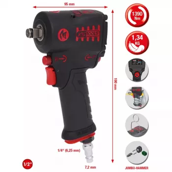 Akkukäyttöinen iskuruuvinväännin KS Tools 515.1270