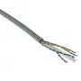 ACT Cat 6 F/UTP täytelanka-asennuskaapeli, PVC, CPR Euroclass ECA, 24AWG, harmaa, 305 metriä