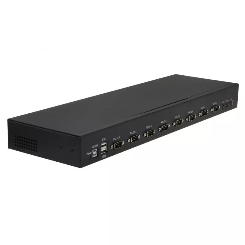 RealPower 284513 sarjamuunnin/toistin/erotin USB 2.0 RS-232 musta