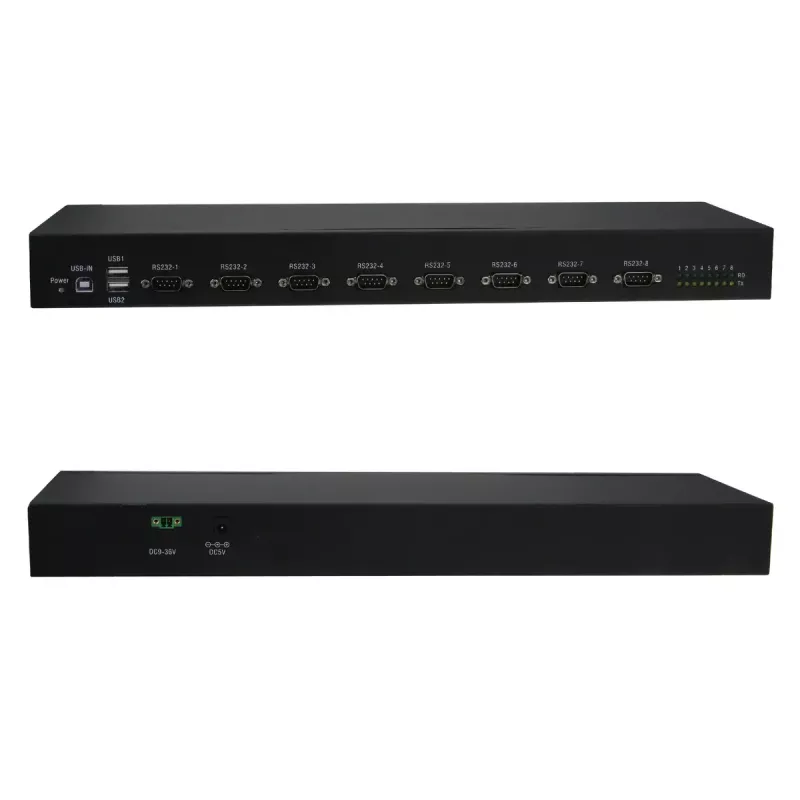 RealPower 284513 sarjamuunnin/toistin/erotin USB 2.0 RS-232 musta