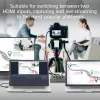 ACT Dual HDMI -tulo USB-C-videoswitch 60Hz harmaa