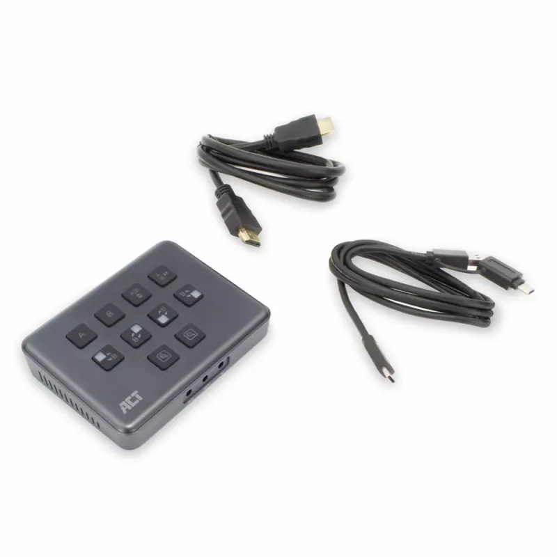 ACT Dual HDMI -tulo USB-C-videoswitch 60Hz harmaa