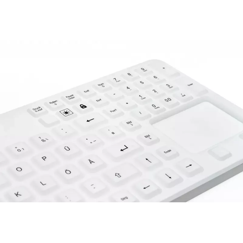 Näppäimistö GETT Cleantype Prime Touch+ USB Swiss valkoinen