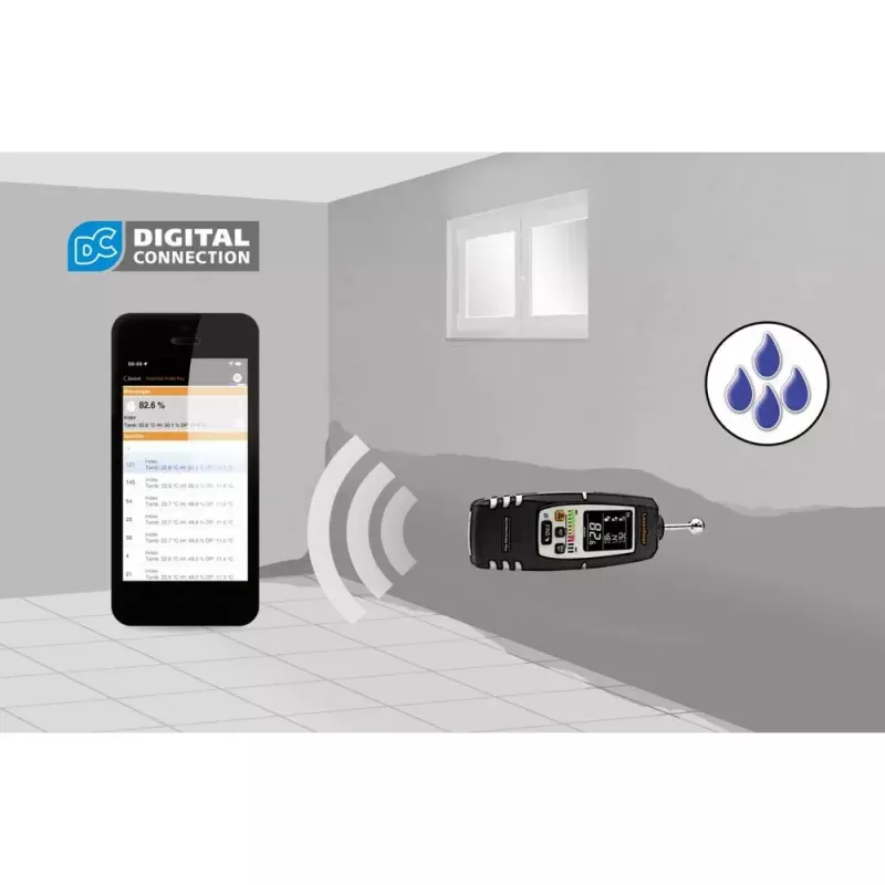 Laserliner MultiWet-Finder Plus elektroninen kosteusmittari musta valkoinen digitaalinäyttö