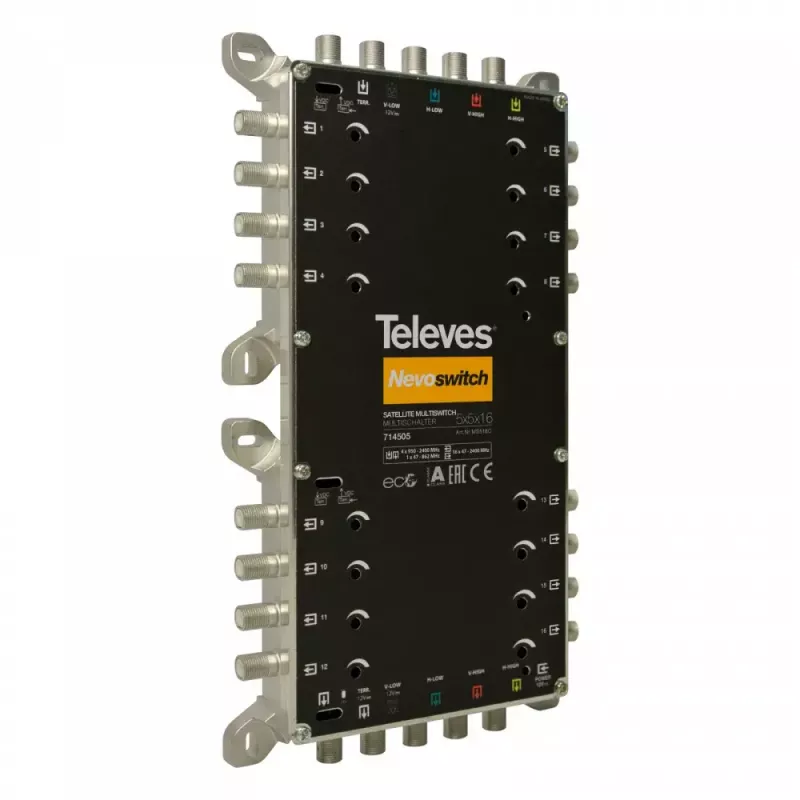 Satelliittimultikytkin Televes 714505 5 tuloa 16 lähtöä
