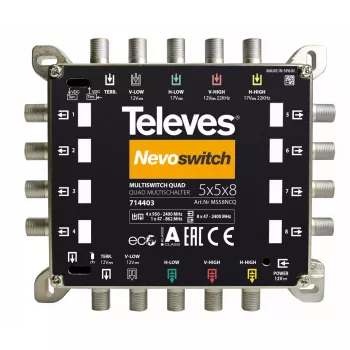 Satelliittimultikytkin Televes 714403 5 tuloa 13 lähtöä
