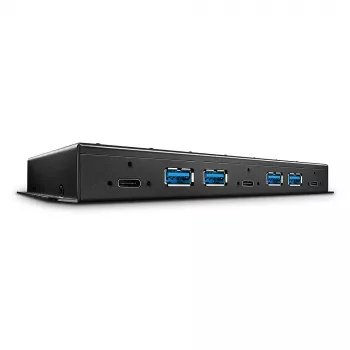 Lindy 7 portin USB 3.2 Gen 2 -metallikeskitin