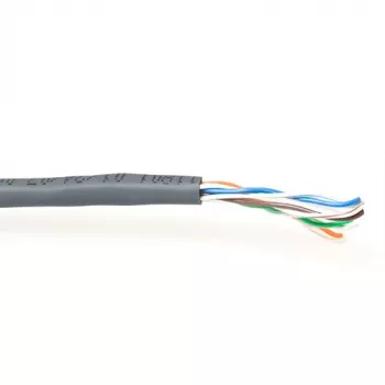 Kaapeli ACT CAT5E U/UTP PVC massiivinen harmaa 305 m