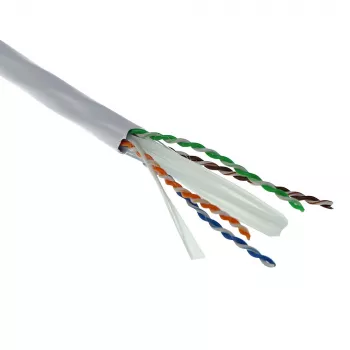 ACT Cat 6A U/UTP kiinteä asennuskaapeli, PVC Eca 23AWG harmaa 305 metriä
